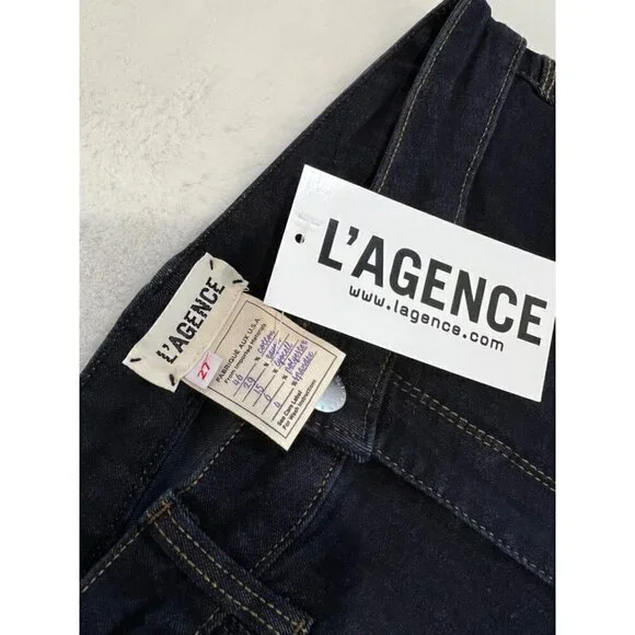 New L'AGENCE Size 27 Margot High-Rise Skinny Jeans Midnight Blue 2294DNM - Picture 3 of 14